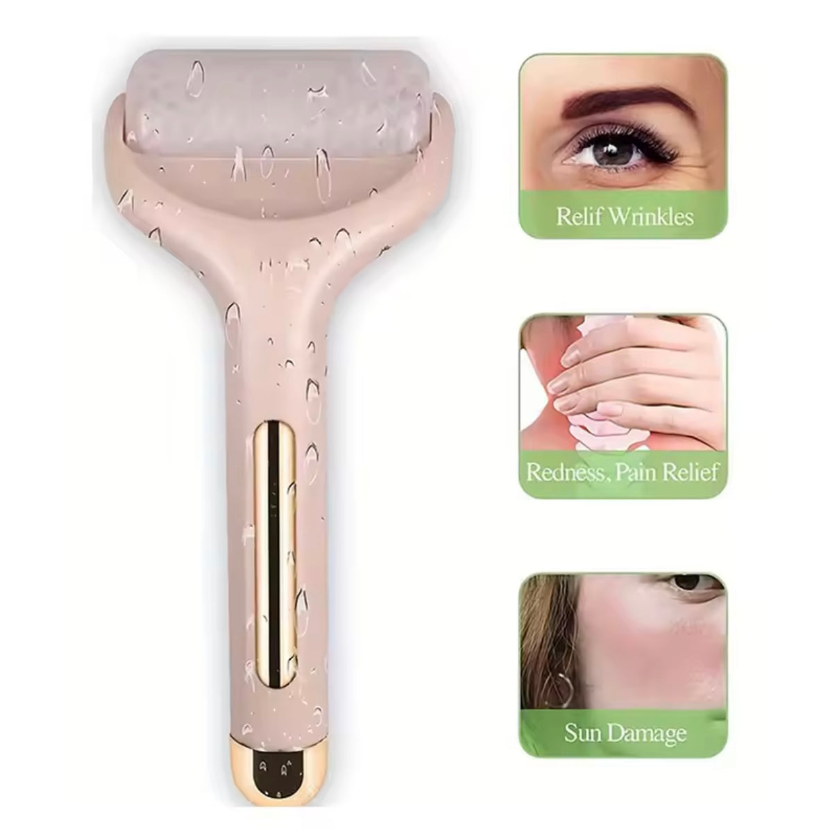 ✨ AuraCool™ Facial Ice Roller ❄️ – De-Puff & Refresh in Minutes